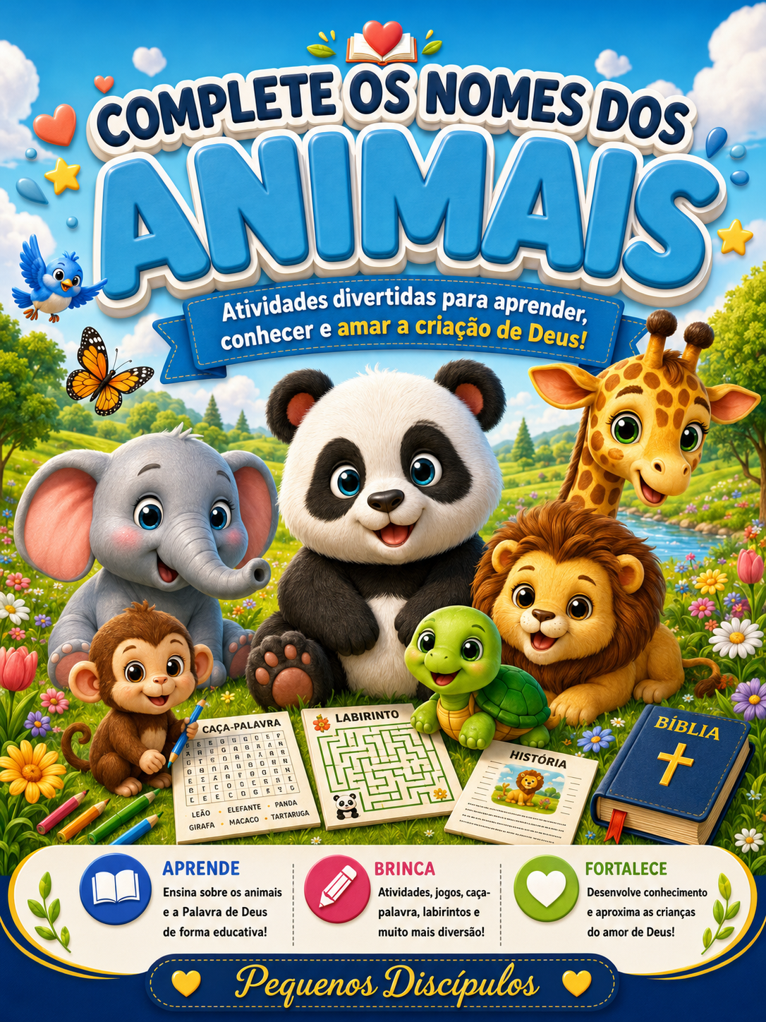 Capa Complete os Nomes dos Animais